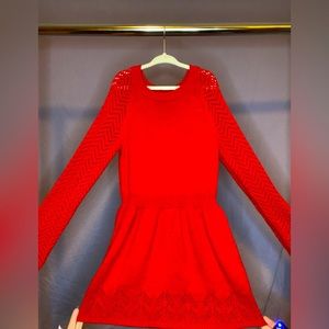 Red Sweater Dress 👗